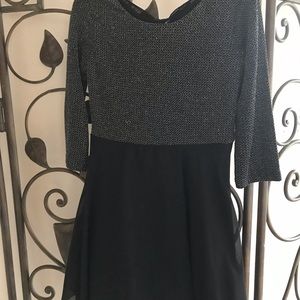 Girls black and silver dressy dress